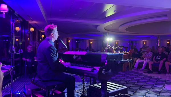 Broadway star Levi Kreis performed aboard the cruise. Broadway star Levi Kreis performed aboard the cruise.
