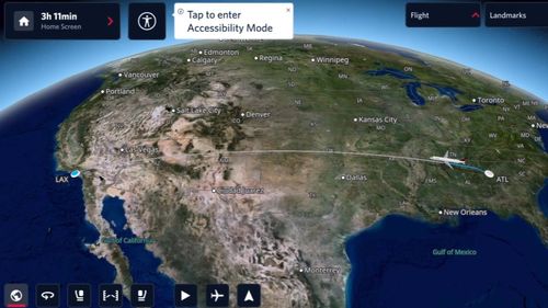 Delta flyers can access accessibility mode from the setback flight map. Delta flyers can access accessibility mode from the setback flight map.