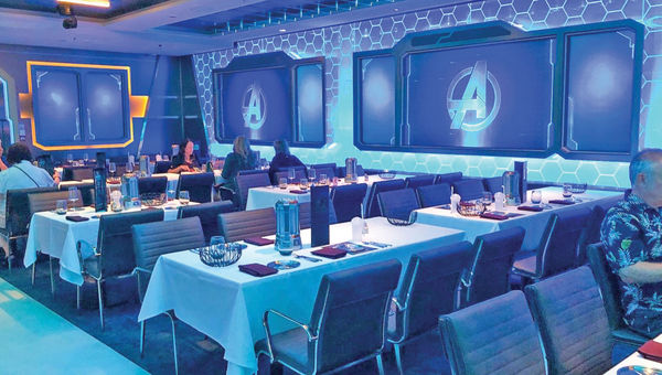 Disney calls the Worlds of Marvel restaurant a “cinematic dining adventure.” Disney calls the Worlds of Marvel restaurant a “cinematic dining adventure.”