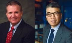 Jack Richards (left) will retire on Jan. 31. David Hu will succeed him as Pleasant Holidays CEO.
