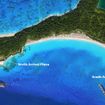 A map showing the north and south plazas at the expanded and renamed Relaxaway, Half Moon Cay.