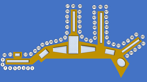 The expanded Terminal 1 at Harry Reid Airport, as proposed by the Clark County Department of Aviation. The expanded Terminal 1 at Harry Reid Airport, as proposed by the Clark County Department of Aviation.